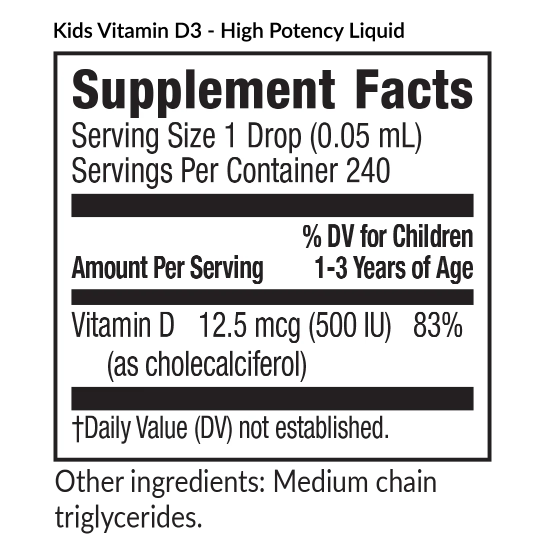 Kid's Vitamin D3 (Liquid) - Image 2